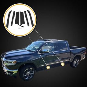 img 3 attached to 🚪 Custom Fit Door Sill Scuff Paint Protector for 2019-2020 Ram 1500 2500 3500 Crew Cab 4 Door – Red Hound Auto Door Entry Guard Scratch Shield (6pc)