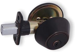 img 1 attached to 🔒 Honeywell Oil Rubbed Bronze Single Cylinder Deadbolt - Model 8111409