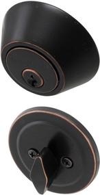 img 4 attached to 🔒 Honeywell Oil Rubbed Bronze Single Cylinder Deadbolt - Model 8111409