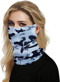 img 2 attached to 🌬️ Ice Silk Cooling Neck Gaiter Balaclava Bandana: Ultimate Headwear for Dust-Free Outdoor Sports