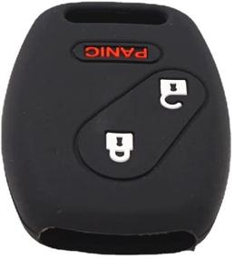 img 3 attached to 🔑 WFMJ 2-Pack Black Silicone Keyring Remote Key Fob Cover Case Chain for Honda Fit Odyssey Ridgeline Accord CR-V CR-Z Insight Smart 3 Buttons