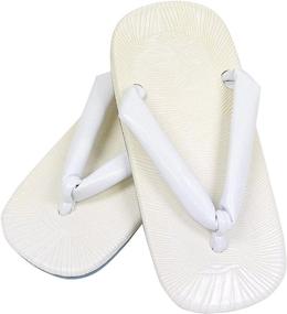 img 4 attached to Traditional Japanese Setta Sandals for Boys - Elegant White Designs by KYOETSU