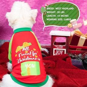 img 1 attached to Festive Holiday Dog Shirts: KYEESE 2 Pack Xmas Santa Claus Stretchy Soft Material T-Shirts for your Canine Companion