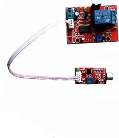 img 1 attached to Taidacent Голосовой датчик-активированное задержка переключения 12V модуль реле звукового обнаружения | Модуль звукового датчика с голосовыми сигналами