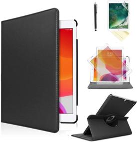 img 4 attached to 📱 360 Rotating Stand iPad Air 1st Generation Case Compatible with A1474 A1475A1476 MD785LL/A MD876LL/A - Wake Up/Sleep Function, Black