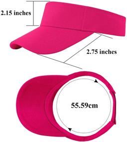 img 3 attached to Cooraby Adjustable Sports Sun Visor Hats for Women and Men - Stylish Sun Visor Caps