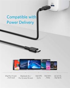 img 3 attached to 🔌 Anker Powerline II USB-C to USB-C Cable (6ft) - USB-IF Certified, Power Delivery PD Charging for MacBook, Matebook, iPad Pro 2020, Chromebook, Nintendo Switch, and More - Black