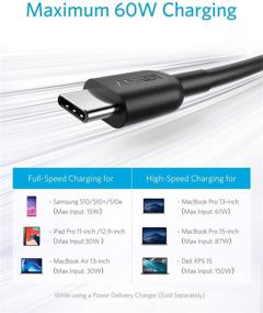 img 2 attached to 🔌 Anker Powerline II USB-C to USB-C Cable (6ft) - USB-IF Certified, Power Delivery PD Charging for MacBook, Matebook, iPad Pro 2020, Chromebook, Nintendo Switch, and More - Black