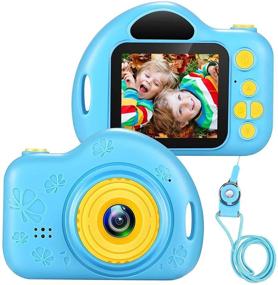 img 4 attached to Voltenick Kids Camera - Digital Camera1080P 2 inch Toddler Video Camera - Gift for 3-10 Year Old Girls and Boys - Birthday Gift with 32G SD Card (Blue)