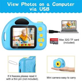 img 1 attached to Voltenick Kids Camera - Digital Camera1080P 2 inch Toddler Video Camera - Gift for 3-10 Year Old Girls and Boys - Birthday Gift with 32G SD Card (Blue)