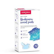 sirona disposable underarm sweat pads -12 pads: ultimate protection for all-day dryness! logo