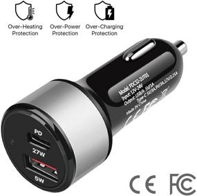 img 1 attached to ⚡️ Superfast Charging Set: TNP Car Charger, 27W Type-C PD & USB-A Ports + Extra USB-C Cable - iPhone 11 Pro Max/XS Max/8/8 Plus, iPad, Airpod Pro, Samsung S20, Pixel 4 Compatible