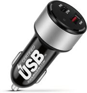 ⚡️ superfast charging set: tnp car charger, 27w type-c pd & usb-a ports + extra usb-c cable - iphone 11 pro max/xs max/8/8 plus, ipad, airpod pro, samsung s20, pixel 4 compatible logo