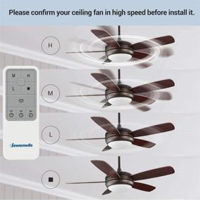 img 2 attached to 🔧 Dewenwils Ceiling Fan Remote Control Kit with Wireless Dimmer, Adjustable Countdown, LED Compatible Dimmable, 3-in-1 Replacement Function for Universal AC Motor Ceiling Fan Light, UL Listed