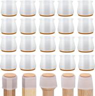 🪑 20 pack silicone chair leg floor protectors for hardwood floors - scratch & noise-free furniture pads, leg covers for ultimate floor protection logo