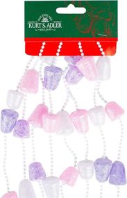 img 2 attached to New 9 Feet Long Kurt Adler Pink 🍭 Purple and White Glittered Gum Drop Garland - H2051