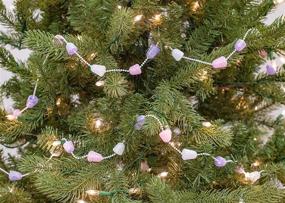 img 3 attached to New 9 Feet Long Kurt Adler Pink 🍭 Purple and White Glittered Gum Drop Garland - H2051