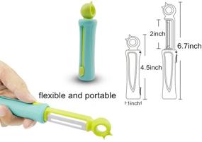 img 2 attached to 🦜 JBBERTH Bird Shape Ceramic Peeler: Convenient Portable Folding Tool for Fruits and Vegetables - 1 Pack