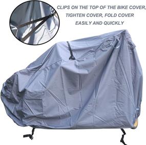 img 2 attached to 🚲 FUCNEN Large Bike Cover Waterproof | Heavy Duty Oxford Ripstop Bicycle Cover for 3 Bikes | Anti Dust, Rain & UV | Ideal for Outdoor Storage & Bike Rack Protection