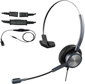 img 4 attached to 🎧 Versatile 3.5mm Cell Phone Headset with Noise Cancelling Mic for PC, iPhone, Samsung & More