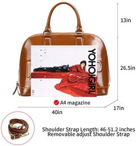 img 1 attached to Fashionable DREAMTOP Satchel Handbags: Trendy Shoulder Women's Handbags & Wallets
