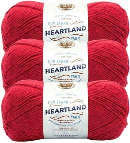 img 1 attached to 🦁 Lion Brand 136-113 Heartland Yarn - Redwood: Beautifully Bold Shades for All Your Crafting Needs