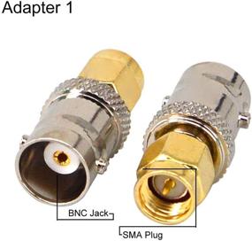 img 1 attached to SMA to BNC Kits: RF Coaxial Adapter Male 🔌 Female Coax Connector 4 Pieces - Boost Your Wireless Connections!