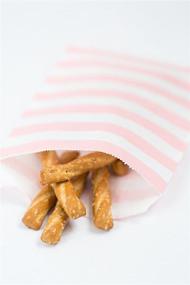 img 1 attached to 🎉 100 Count Biodegradable Paper Candy Cookie Bags - NUIBY Food Safe Favor Bags, Assorted 4 Designs (Pink) for All Party Loot Bags and Buffet Treats