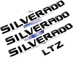 img 4 attached to 🏷️ Yoaoo 3x OEM Silverado Nameplate Plus LTZ Letter Emblems - Genuine 3D Logo Badge for Silverado 1500, 2500HD, 3500HD - Original Silverado Series - Sleek Black Design