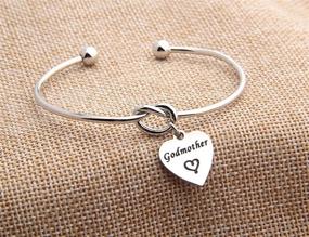 img 1 attached to 👼 FEELMEM Godmother & Goddaughter Bangle Bracelet Set - Perfect Gift for Godmothers and Goddaughters