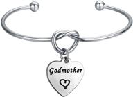 👼 feelmem godmother & goddaughter bangle bracelet set - perfect gift for godmothers and goddaughters logo