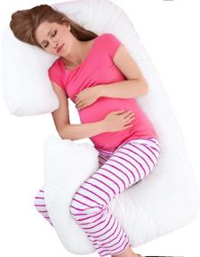 img 4 attached to 🤰 KAYBABY Removable Cover Pregnancy Pillow - Ultimate Maternity Full Body Pillow for Side Sleeping, Back & Neck Pain Relief - Cooling Comfort for Expecting Mothers by KAYBABY