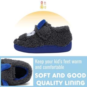 img 1 attached to Comfortable and Stylish Toddler Slippers: Lightweight Boys' Shoes with EL Shark Design - U121WTMTDK489 (Size 24)
