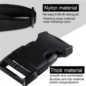 img 2 attached to 🔗 10 Yard Nylon Webbing Strap, YGDZ 1 Inch with 20 Set of Side Release Plastic Buckles for Luggage Strap and Backpack Repair, Black