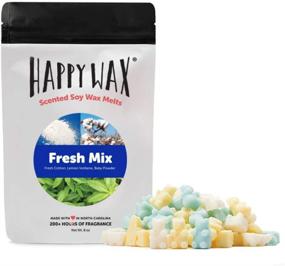 img 4 attached to 🐻 Happy Wax Fresh Mix Soy Wax Melts - Large (8 oz) Pouch - Over 200 Hours Burn Time - Adorable Bear Shapes. Experience Three Delightful Scents! (Lemon Verbena, Fresh Cotton, Baby Powder)