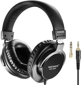 img 4 attached to 🎧 Neewer NW-3000 Lightweight Closed Studio Headphones 10Hz-26kHz with 3m Cable, 3.5mm & 6.5mm Plugs for Music Appreciation, Movie Watching, Game Playing, Recording - Low Noise