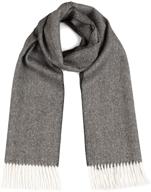 herringbone alpaca scarf 100 charcoal logo