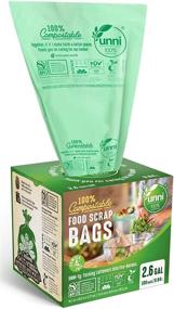 img 4 attached to 🌿 UNNI 100% Compostable Bags, 2.6 Gallon, 9.84 Liter, 100 Count, Extra Thick 0.71 Mil, Small Kitchen Food Waste Bags, ASTM D6400, US BPI & Europe OK Compost Home Certified, San Francisco