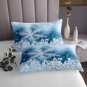 img 1 attached to Homewish Snowflake Bedspread Polyester Microfiber