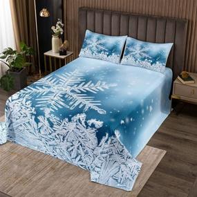 img 3 attached to Homewish Snowflake Bedspread Polyester Microfiber