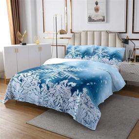 img 2 attached to Homewish Snowflake Bedspread Polyester Microfiber
