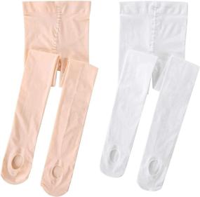 img 4 attached to Luxurious Linodes Ultra Soft Convertible Dance Tights/Ballet Transition Tight: Perfect Fit for Toddler/Little Kid/Big Kid/Women