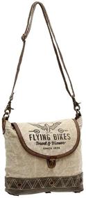 img 2 attached to 🚴 Myra Bags S-1036: Stylish Upcycled Canvas Crossbody Bag with Flying Bikes Design