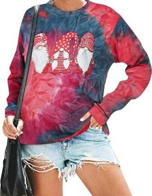 img 4 attached to 🎅 Festive Christmas Believing Sweatshirt: Women's Santa Hat Pullover with Funny Graphics, Perfect Holiday Tops!