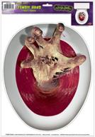 🧟 zombie-hand peel 'n place toilet topper: spook up your bathroom decor! logo