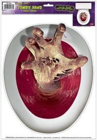 img 1 attached to 🧟 Zombie-Hand Peel 'N Place Toilet Topper: Spook Up Your Bathroom Decor!