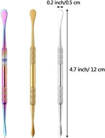 img 3 attached to Premium 6PCS Stainless Steel Wax Carving Tools Set for Precision Sculpting - Silver, Rainbow, Gold