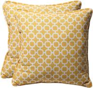 🍌 pillow perfect - 450278 outdoor/indoor hockley banana throw pillows, 18.5&#34; x 18.5&#34;, yellow, pack of 2 logo