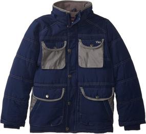 img 1 attached to YMI Boys Big Boys' Bubble Jacket: Stylish Faux-Leather Pocket for a Trendy Look