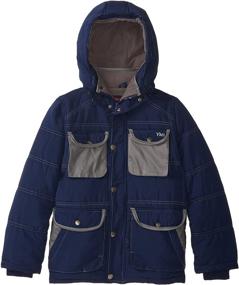 img 3 attached to YMI Boys Big Boys' Bubble Jacket: Stylish Faux-Leather Pocket for a Trendy Look